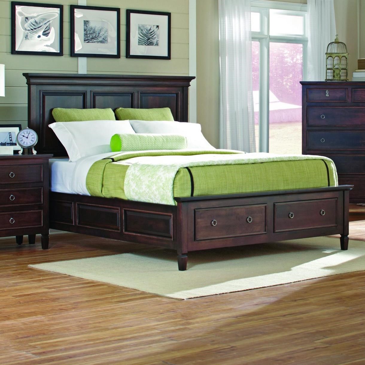 Palettes by Winesburg Vineyard Haven Queen Panel Bed with 2 Storage